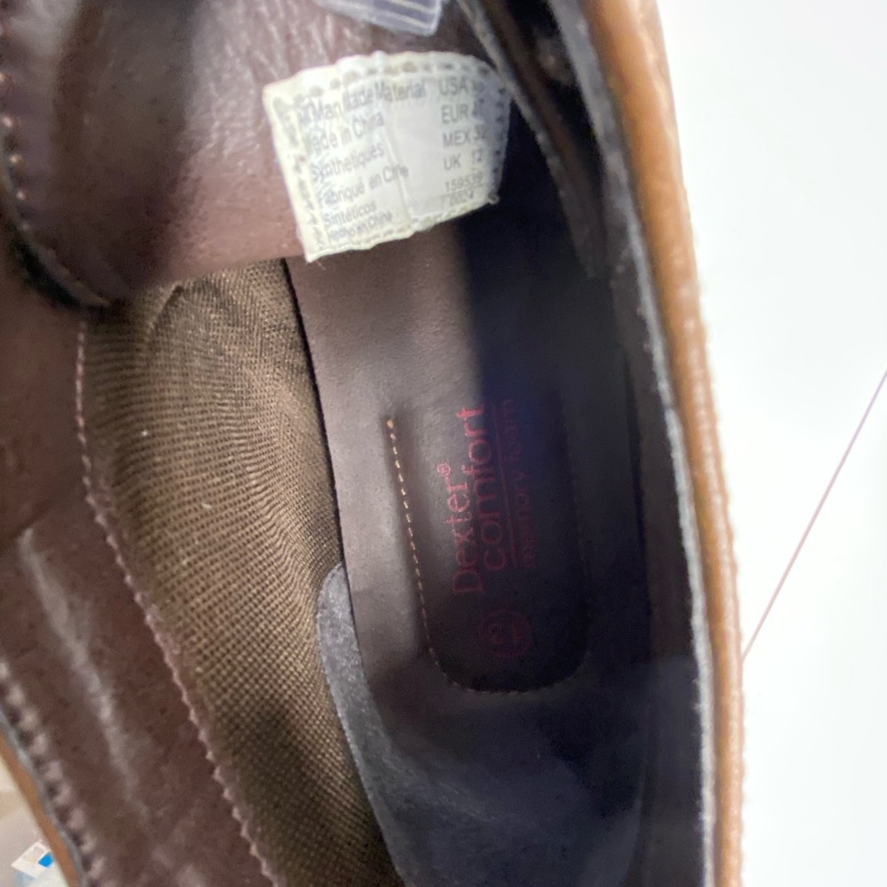 Men's Dexter Comfort Memory Foam Brown Lace up Ankle Boots Size 13 - Picture 6 of 8